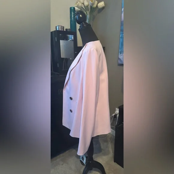 Kasper Light Pink Double-Breasted Blazer - Picture 2 of 5
